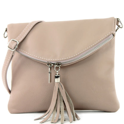 modamoda de T07 / T139 Damen Leder Umhängetasche, Klein, 2 Modelle, handmade in Italy