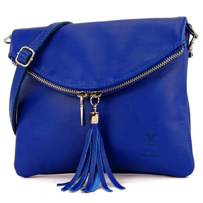 modamoda de T07 / T139 Damen Leder Umhängetasche, Klein, 2 Modelle, handmade in Italy