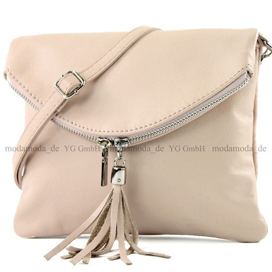 modamoda de T07 / T139 Damen Leder Umhängetasche, Klein, 2 Modelle, handmade in Italy