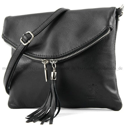 modamoda de T07 / T139 Damen Leder Umhängetasche, Klein, 2 Modelle, handmade in Italy