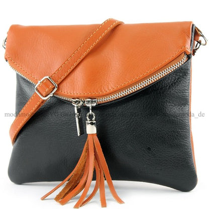 modamoda de T07 / T139 Damen Leder Umhängetasche, Klein, 2 Modelle, handmade in Italy