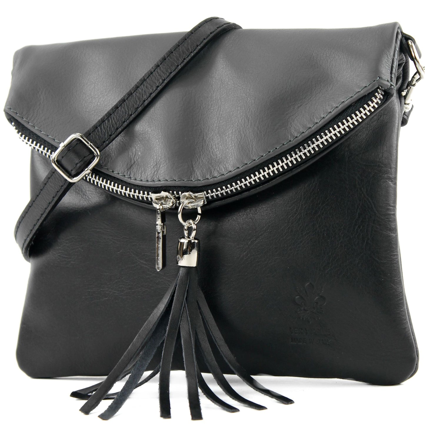 modamoda de T07 / T139 Damen Leder Umhängetasche, Klein, 2 Modelle, handmade in Italy