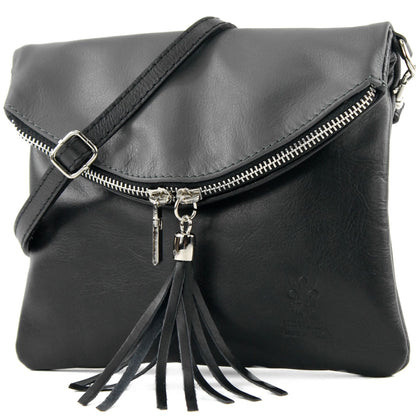 modamoda de T07 / T139 Damen Leder Umhängetasche, Klein, 2 Modelle, handmade in Italy