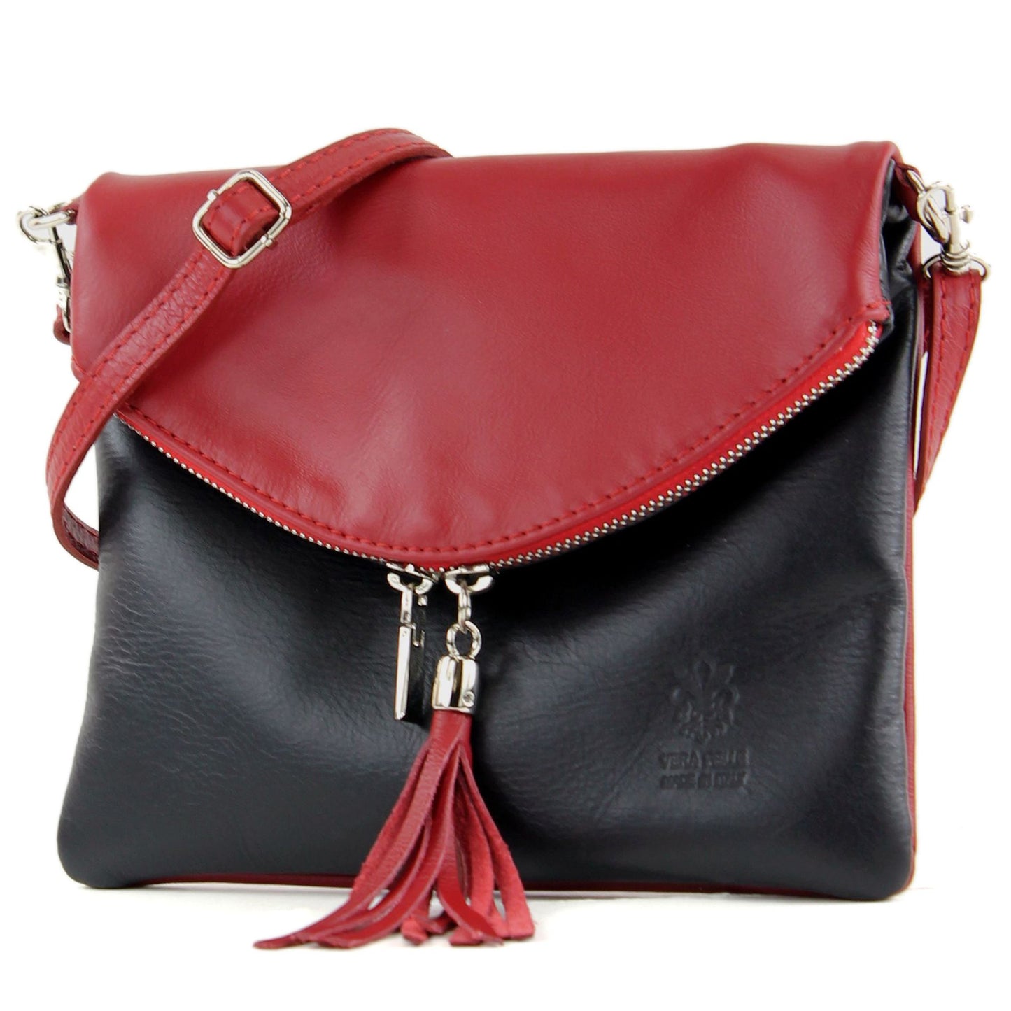 modamoda de T07 / T139 Damen Leder Umhängetasche, Klein, 2 Modelle, handmade in Italy