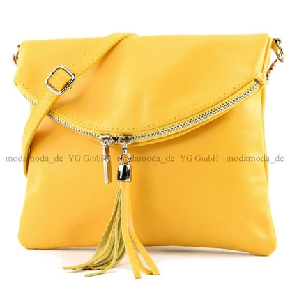 modamoda de T07 / T139 Damen Leder Umhängetasche, Klein, 2 Modelle, handmade in Italy