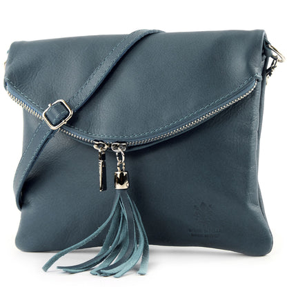 modamoda de T07 / T139 Damen Leder Umhängetasche, Klein, 2 Modelle, handmade in Italy
