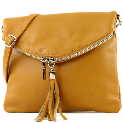 modamoda de T07 / T139 Damen Leder Umhängetasche, Klein, 2 Modelle, handmade in Italy