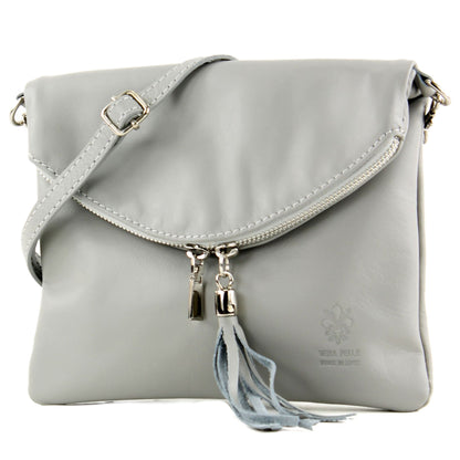 modamoda de T07 / T139 Damen Leder Umhängetasche, Klein, 2 Modelle, handmade in Italy