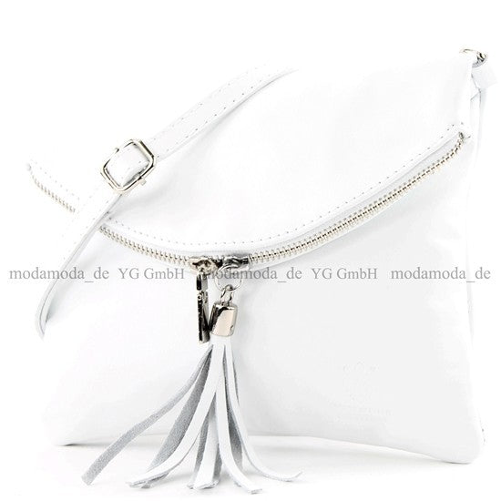 modamoda de T07 / T139 Damen Leder Umhängetasche, Klein, 2 Modelle, handmade in Italy