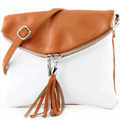 modamoda de T07 / T139 Damen Leder Umhängetasche, Klein, 2 Modelle, handmade in Italy