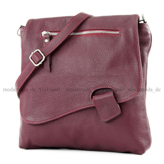 modamoda de - T146 - ital. Umhängetasche Schultertasche aus Leder
