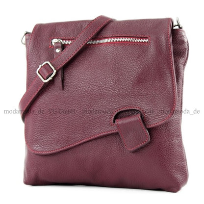 modamoda de - T146 - ital. Umhängetasche Schultertasche aus Leder