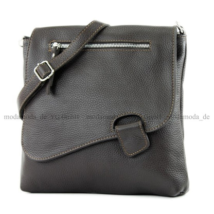 modamoda de - T146 - ital. Umhängetasche Schultertasche aus Leder