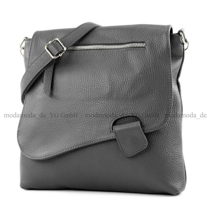 modamoda de - T146 - ital. Umhängetasche Schultertasche aus Leder