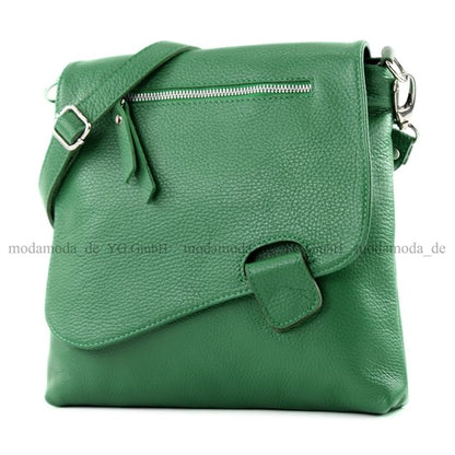 modamoda de - T146 - ital. Umhängetasche Schultertasche aus Leder