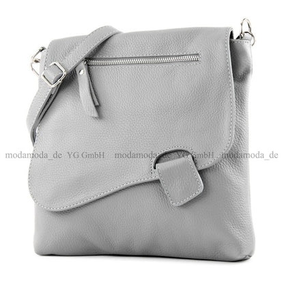 modamoda de - T146 - ital. Umhängetasche Schultertasche aus Leder