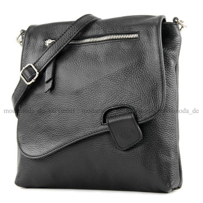 modamoda de - T146 - ital. Umhängetasche Schultertasche aus Leder