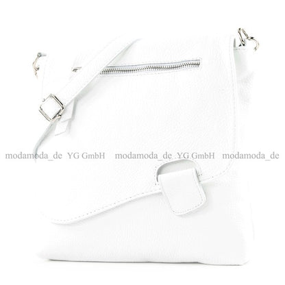 modamoda de - T146 - ital. Umhängetasche Schultertasche aus Leder
