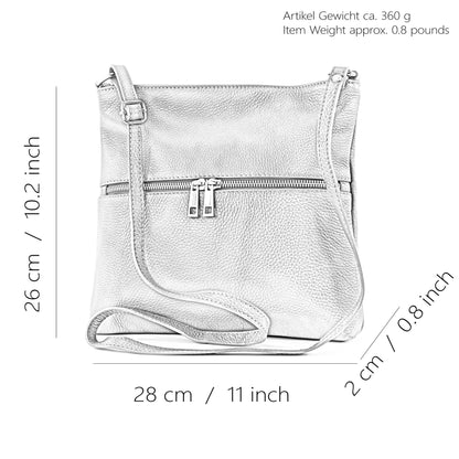 modamoda de T144 Damen Leder Umhängetasche Schultertasche Messenger bag handmade in Italy