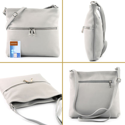 modamoda de T144 Damen Leder Umhängetasche Schultertasche Messenger bag handmade in Italy