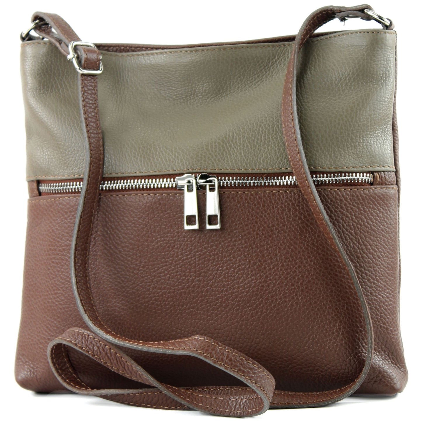modamoda de T144 Damen Leder Umhängetasche Schultertasche Messenger bag handmade in Italy
