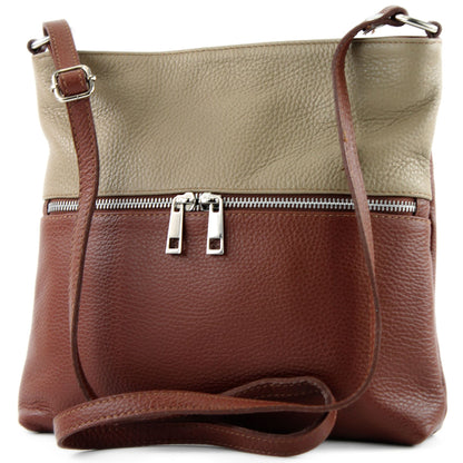 modamoda de T144 Damen Leder Umhängetasche Schultertasche Messenger bag handmade in Italy