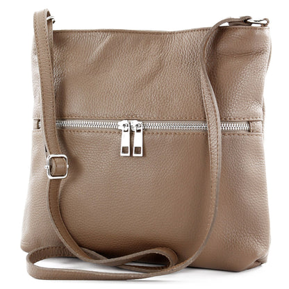 modamoda de T144 Damen Leder Umhängetasche Schultertasche Messenger bag handmade in Italy