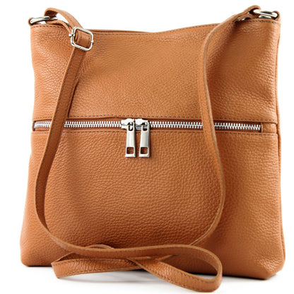 modamoda de T144 Damen Leder Umhängetasche Schultertasche Messenger bag handmade in Italy