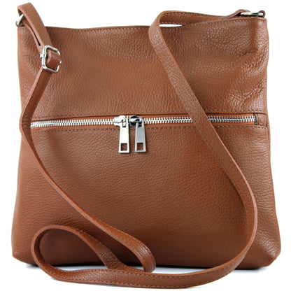 modamoda de T144 Damen Leder Umhängetasche Schultertasche Messenger bag handmade in Italy