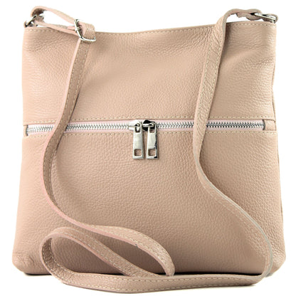 modamoda de T144 Damen Leder Umhängetasche Schultertasche Messenger bag handmade in Italy