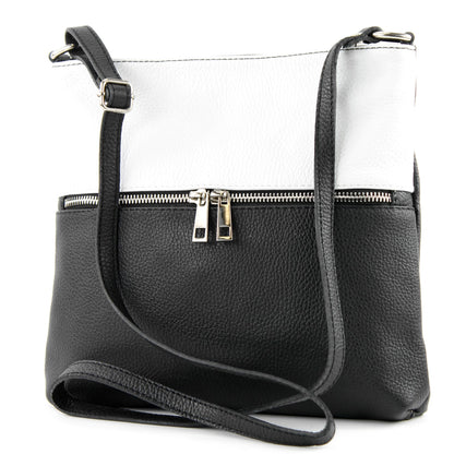 modamoda de T144 Damen Leder Umhängetasche Schultertasche Messenger bag handmade in Italy