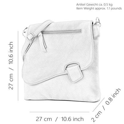 modamoda de - T146 - ital. Umhängetasche Schultertasche aus Leder