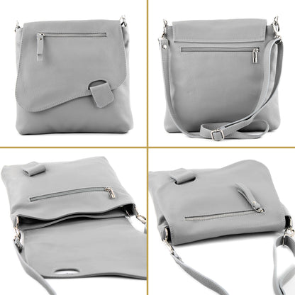 modamoda de - T146 - ital. Umhängetasche Schultertasche aus Leder