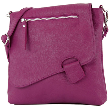 modamoda de - T146 - ital. Umhängetasche Schultertasche aus Leder
