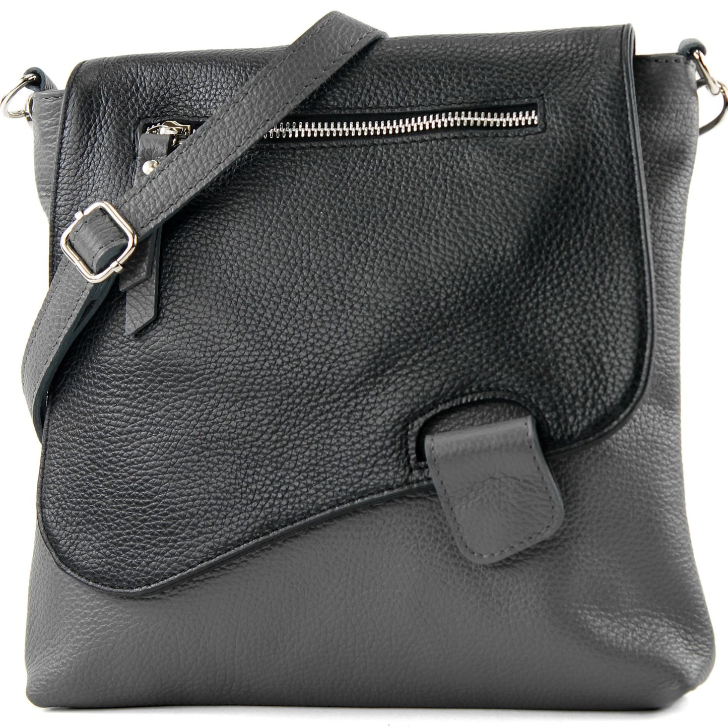 modamoda de - T146 - ital. Umhängetasche Schultertasche aus Leder