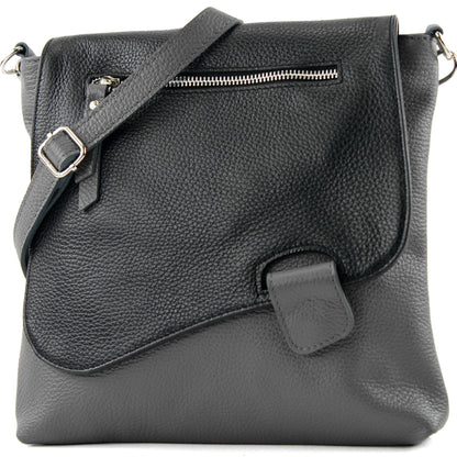 modamoda de - T146 - ital. Umhängetasche Schultertasche aus Leder