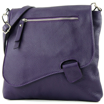 modamoda de - T146 - ital. Umhängetasche Schultertasche aus Leder