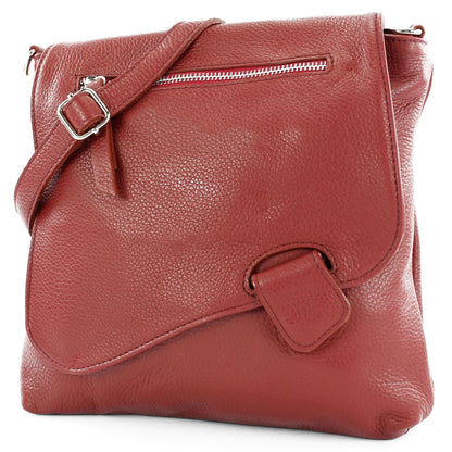 modamoda de - T146 - ital. Umhängetasche Schultertasche aus Leder