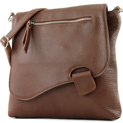 modamoda de - T146 - ital. Umhängetasche Schultertasche aus Leder