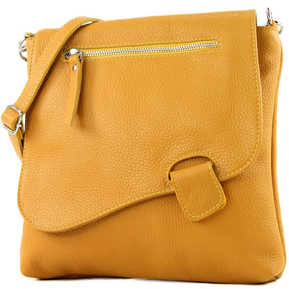 modamoda de - T146 - ital. Umhängetasche Schultertasche aus Leder