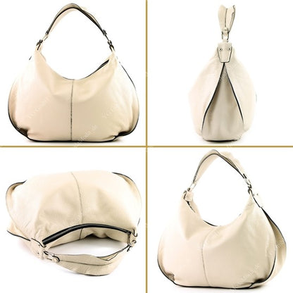 modamoda de - T149 - ital Henkeltasche Schultertasche aus Leder