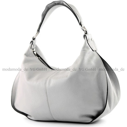 modamoda de - T149 - ital Henkeltasche Schultertasche aus Leder
