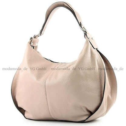 modamoda de - T149 - ital Henkeltasche Schultertasche aus Leder