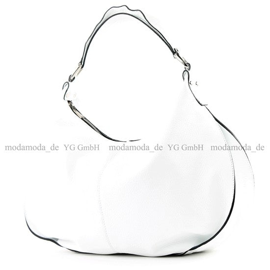 modamoda de - T149 - ital Henkeltasche Schultertasche aus Leder