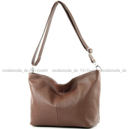 modamoda de - T157 - ital Umhängetasche Schultertasche Leder