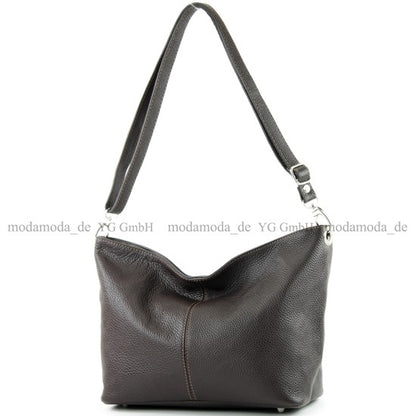 modamoda de - T157 - ital Umhängetasche Schultertasche Leder