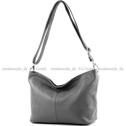 modamoda de - T157 - ital Umhängetasche Schultertasche Leder