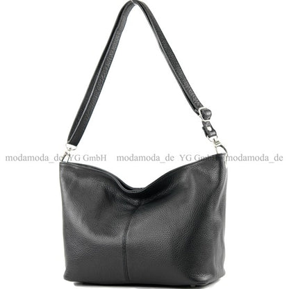 modamoda de - T157 - ital Umhängetasche Schultertasche Leder