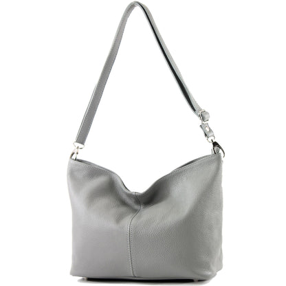 modamoda de - T157 - ital Umhängetasche Schultertasche Leder