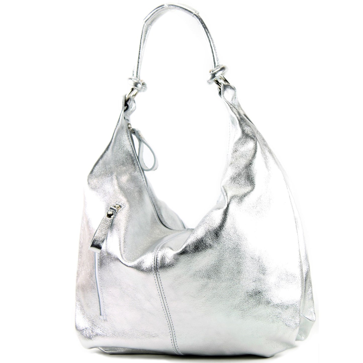 modamoda de - T158 - ital Schultertasche aus Wildleder Leder